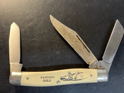 Navaja de Bolsillo Schrade SC505 3 Hojas Panning Gold 2986 Union Tools 1991 Buen Estado. Foto 1 de 4