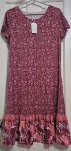 Women’s Large Silky Material Summer Dress Beautiful Floral Print New - Picture 1 of 8