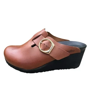 Birkenstock Papillio Women's 8 / 39 Fanny Ring Buckle Clogs Brown Leather NEW - Bild 1 von 4