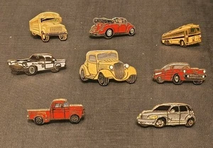 (8) Vintage Automotive Lapel Pin Lot Coupe Ford Truck VTG Bus Rare Vehicle + - Picture 1 of 9