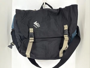 Vintage REI Staff Messenger Bag Blau Schwarz 14x16 - Bild 1 von 3
