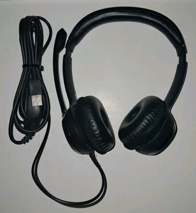 Logitech A00146 USB Wired Headset With Microphone Works! - Picture 1 of 5