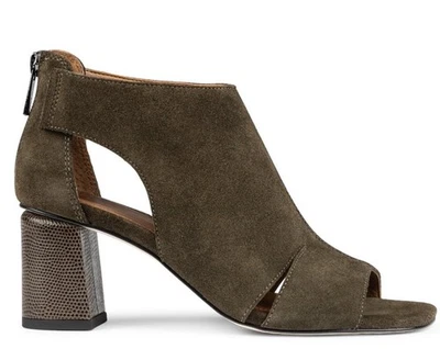 $268 Donald Pliner Perra Sandalia Tacón Punta abierta Militar Verde Gamuza Talla 6 Foto 1 de 4