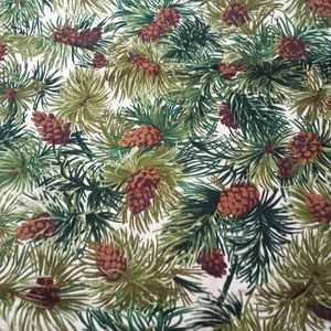 Moda Fabric A Very Berry Christmas Pine Trees & Cones 1 Yard Cotton Quilting - Picture 1 of 4