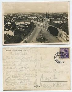 51502 - Hradec Kralove - Velke nam - foto real - postal, usada Litomysl 11.10.1942 - Imagen 1 de 1
