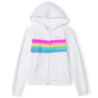 Happy Nation/Victoria's Secret девочек флис толстовка с капюшоном + XL *радуга * новый с Ярлыками! - Изображение 1 из 2