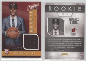2014 Panini Black Friday Rookie Memorabilia 10 Shabazz Napier #4 Rookie RC