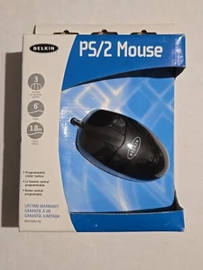 Belkin PS/2 Mouse in Retail Packaging - F8E813-BLK-PS2 NEW IN BOX - Picture 1 of 2