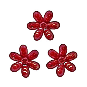 Sequin Daisy (3-Pack) Iron On Floral Patch