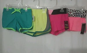 (4) GIRLS NWT SHORTS SIZE X-SMALL 4/5 (1) OP (3) DANSKIN  - Picture 1 of 1