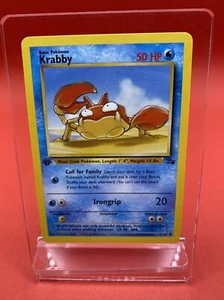 1ST EDITION Krabby 51/62 Common 1999 Fossil Set WOTC Pokémon Cards NM/MINT* - Picture 1 of 2