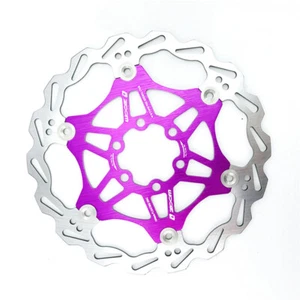 Zoom Mountain Cyclocross eBike Cycle Disc Floating Brake Rotor 160mm 6" Purple - Picture 1 of 3
