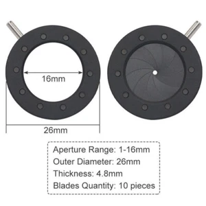 1-16 mm Aperture Diameter Zoom Iris Diaphragm Aperture Condenser f Camera Optica - Picture 1 of 7