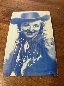 Tarjeta de Premio Jennifer Holt Arcade Actriz de Película Occidental Vaquera Tinte Azul Walom - Imagen 1 de 6