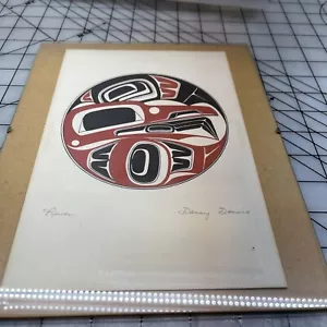 Danny Dennis Raven Canada First Nations Tlingit Art Card Formline Red Black BC - Picture 1 of 5