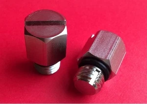 Set of 2 Duramax Fuel Filter Bleeder Screw Stainless Steel Viton WIF EXTRA TALL! - Picture 1 of 1