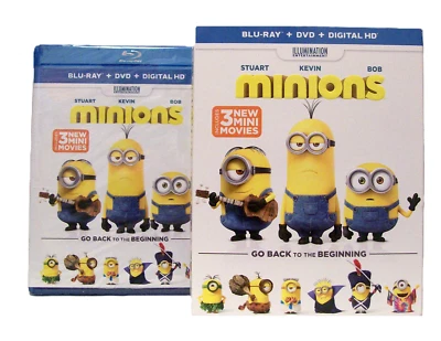 "MINIONS (2014)" Animated Children's Adventure Comedy BLU-RAY + DVD (2015) - Image 1 of 3