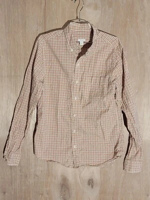 fossil dress shirt button up mens M collared front pocket long sleeve plaid - Image 1 of 4