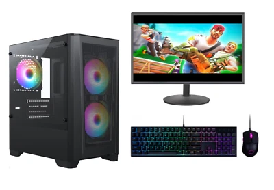 FAST GAMING DELL BUNDLE TOWER PC FULL SET COMPUTER SYSTEM INTEL i3 8GB 1TB GT710 - Image 1 of 4