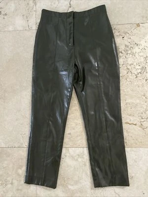 Pantalones Brillantes Recubiertos de Laca Verde Acne Studios Vinilo Tugi Talla 34 Nuevos sin Etiquetas Foto 1 de 4