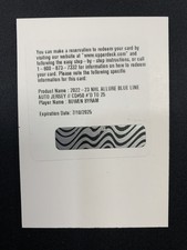 2022-23 UPPER DECK ALLURE BLUE LINE AUTO JERSEY BOWEN BYRAM /25 #50 REDEMPTION