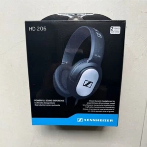 Sennheiser HD 206 Stereo WIRED Headphones Earphones Over Ear Headsets Black - Picture 1 of 9