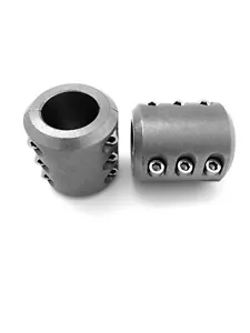 2 Steel bolt on tube clamps 1.25" 1 1/4 universal roll cage mount cage bung jeep - Foto 1 di 6