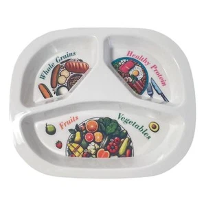 Plato de control de porciones para dieta equilibrada - granos, proteínas, frutas y verduras - Imagen 1 de 7
