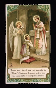 santino cromo-holy card S.LEGA n.10045 SS.CARLO BORROMEO E LUIGI GONZAGA - Picture 1 of 1