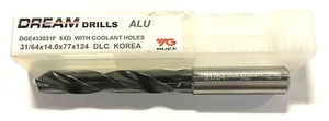 YG-1 31/64" Solid Carbide Drill 5xD DLC Coated Coolant Thru 140° Point 30° Helix - Picture 1 of 1