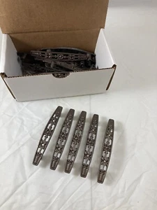 18 Vintage Tür-/Schubladengriffe/Griffe Metall-Messing/Kupferoptik mit Schrauben - Bild 1 von 8