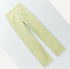 Zara New Woman Highwaist Wide Leg Jeans Pant Frayed Sale Lime All Sizes 6688 224