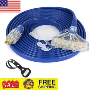 25Ft Heavy Duty Generator Adaptor Extension Cord 4 Prong 10Gauge Generator Cable - Picture 1 of 13