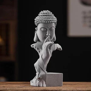 Statua Buddha per decorazione casa,statuina meditazione uso interno ed esterno,buddista - Foto 1 di 12