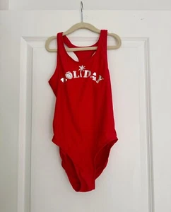 Gap kids girls red HOLIDAY vacation one piece swimsuit size 8 years - Picture 1 of 3