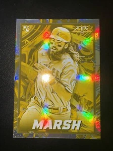Tarjeta de novato Brandon Marsh 2022 Topps Fire #56 radiocontrol dorada acuñada ángeles paralelos - Imagen 1 de 2