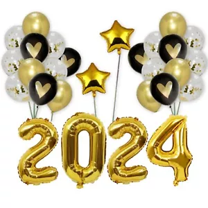 Globos Año Nuevo 16" BANNER Látex Lámina CHEERS TO 2024 Tema EVE Fiesta Decoración Reino Unido - Imagen 1 de 39