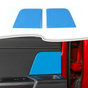 Cubierta de recorte del panel de manijas traseras interiores para Ford F-150 2021-2022 azul claro - Imagen 1 de 8