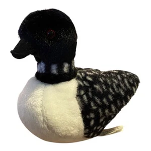 Vintage Audubon Wild Republic COMMON LOON peluche uccellino d'acqua - suono funziona! - Foto 1 di 5