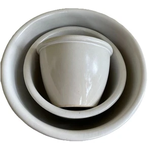 Bennington Potters Vermont Vintage Nest Mixing Bowl Bowls White Sizes '75 76 77 - Picture 1 of 5