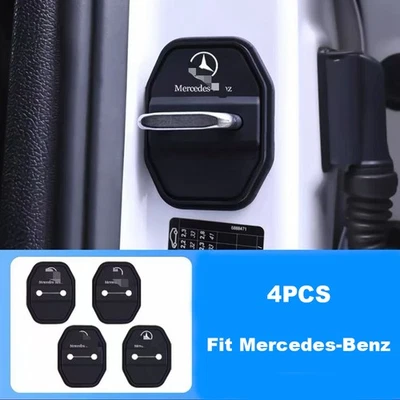 4PCS Car Door Lock Cover for Mercedes-Benz Car Door Guard Lock Car Accessories - Image 1 of 4