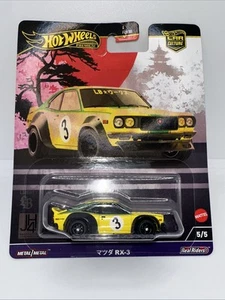 2024 Hot Wheels Premium Car Culture Japan Historics 4 Yellow Mazda RX-3 5/5 - Picture 1 of 2