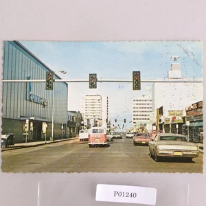 Anchorage Alaska 5th Avenue 1970s 4x6 Deckle Edge Postcard 1977 - Picture 1 of 2
