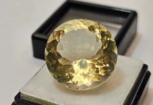 Awesome Light Yellow Sapphire Round Cut 21-22 Ct Natural Loose Certfied Gemstone - Picture 1 of 6