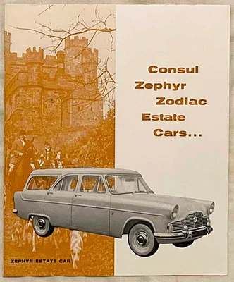 Ford Consul Zephyr Zodiac estates range brochure c1958 - Image 1 of 3