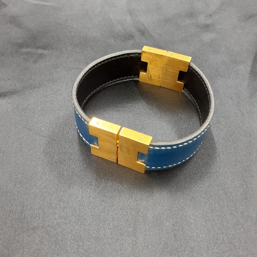 HERMÈS Y0702 Bracciale Hermes Ruly Nero Blu