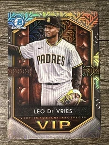 Leo De Vries 2025 Bowman Cromo VIP Mega Caja Mojo Refractor RC #VIP-14 Padres - Imagen 1 de 2