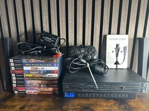 Pacchetto console Sony PlayStation 2 PS2 Fat SCPH-50001 con controller e 10 giochi - Foto 1 di 19