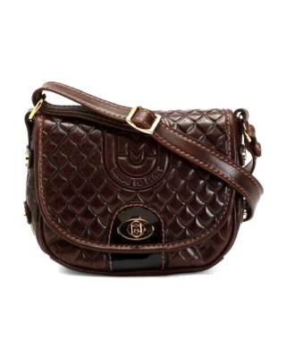 Nuevo Marino Orlandi Sillín Marrón Logo Monograma Xbody Mensajero, Bolso de Hombro Foto 1 de 4