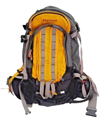 Mochila Marmot Glissade Biospan amarela cinza preta pacote de acampamento para caminhadas - Imagem 1 de 4